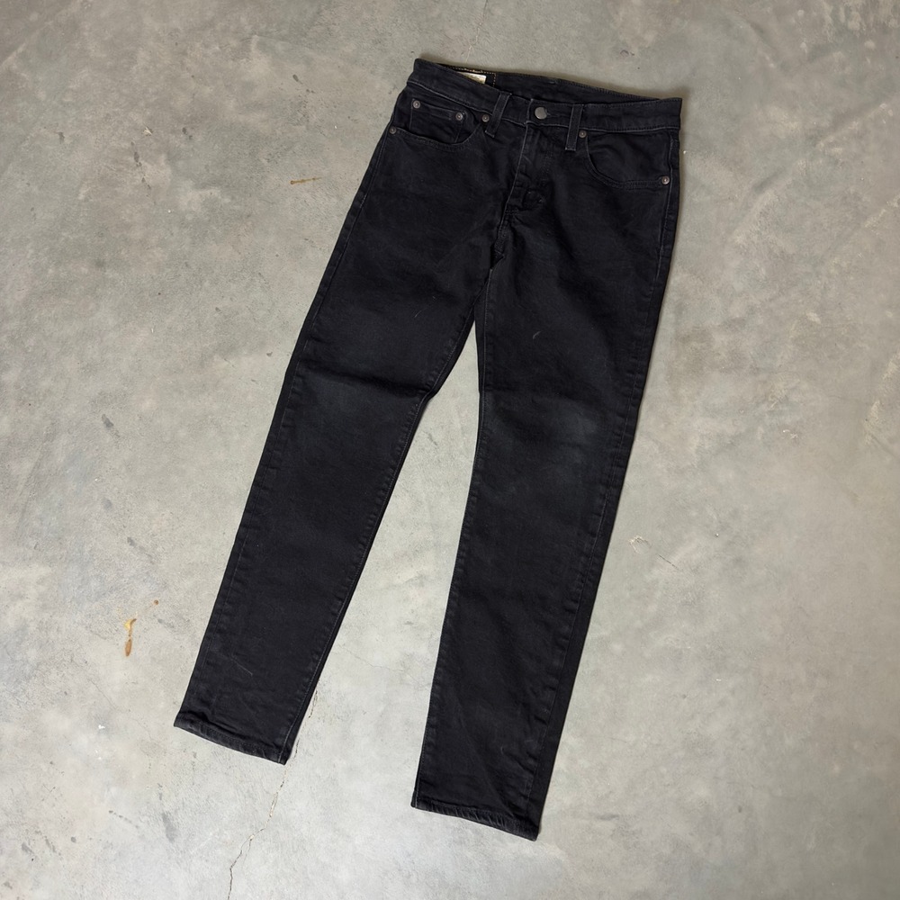 Levi's Premium Slim Fit Jeans Mens W28 L30 Black Streetwear Minimalist Denim